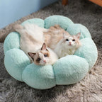 Bloemvormig Kattenkussen Zelfverwarmend Wasbaar en Universeel voor Alle Seizoenen - Ruffy