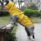 Honden Regenjas Jumpsuit | Waterdicht Gehoód Ontwerp | Verstelbare Pasvorm - Ruffy