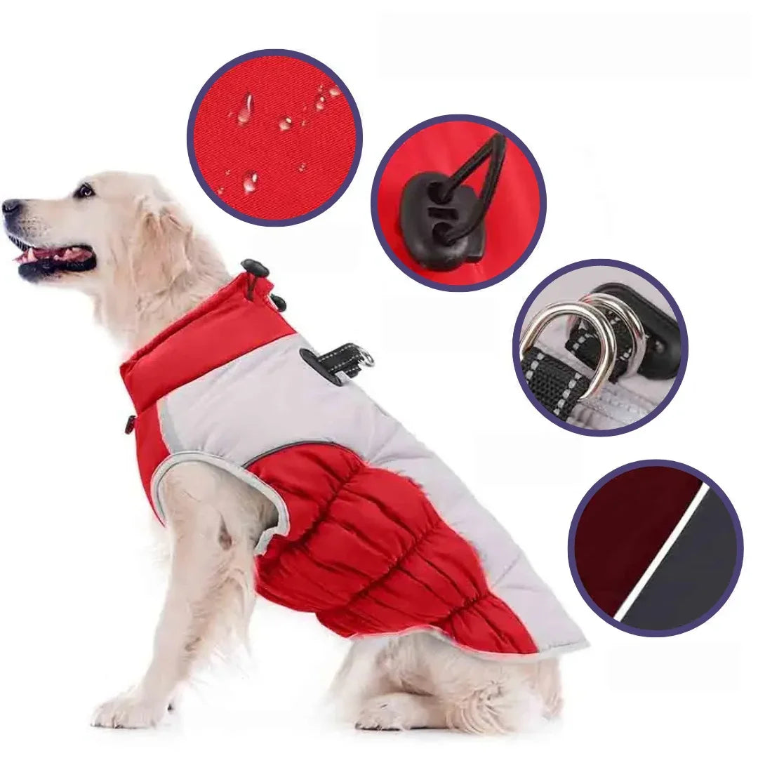 Winterjas Voor Honden Waterdicht Reflecterend Warm Met Ingebouwd Harnas Verstelbaar - Ruffy