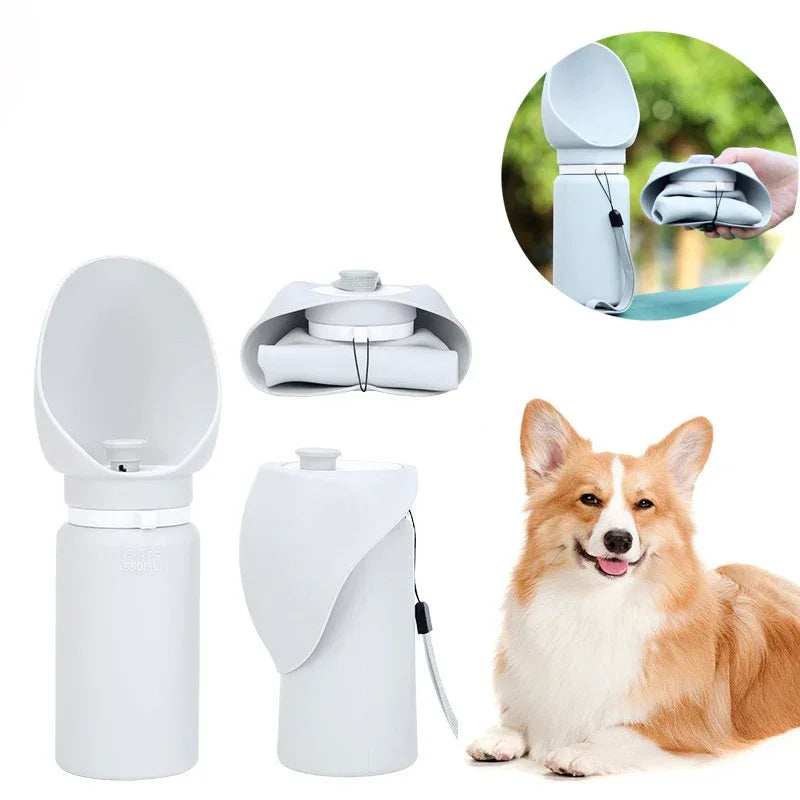 Opvouwbare Draagbare Waterfles voor Huisdieren 550ml Lekvrij en Duurzaam Siliconen Ontwerp - Ruffy