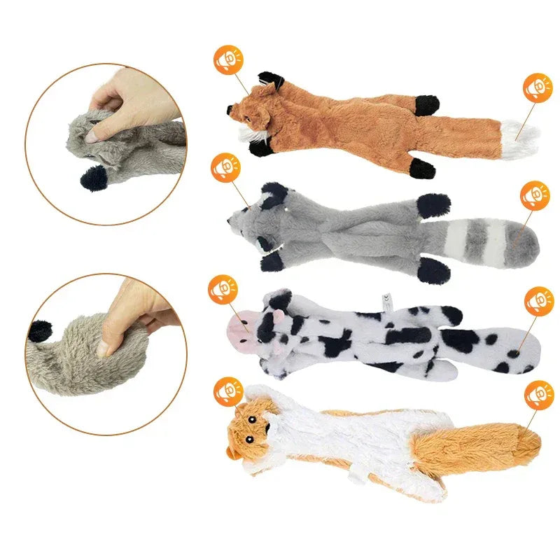 Zacht piepend pluche kauwspeelgoed voor honden Duurzaam fleece dierenvormen voor interactief spelen - Ruffy