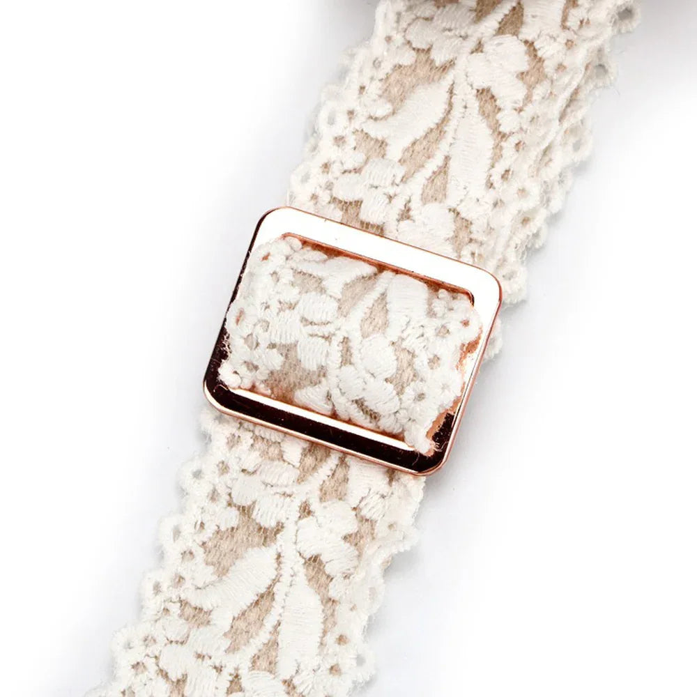 Cotton Lace Hondenhalsband en Leiband Set Verstelbaar en Duurzaam Met Elegant Ontwerp - Ruffy
