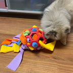 Snuffelbal Honden Puzzelspeelgoed | Mentale Stimulatie & Snoepjesspel | Duurzaam Poolse Fleece - Ruffy