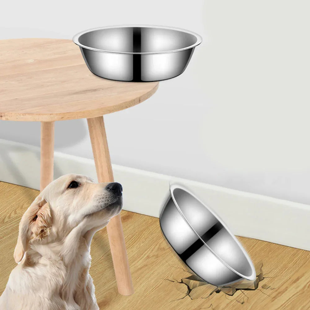 Roestvrijstalen Voerbak Ruim Duurzaam Roestbestendig Gemakkelijk Schoon te Maken Stabiele Basis Voor Honden en Katten - Ruffy