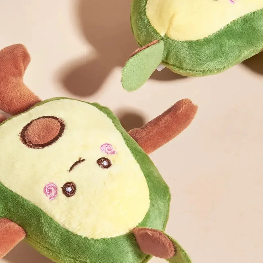 Interactief Avocado Pluche Hondenspeelgoed Duurzaam Kauwspeelgoed met Pieper voor Honden en Katten - Ruffy