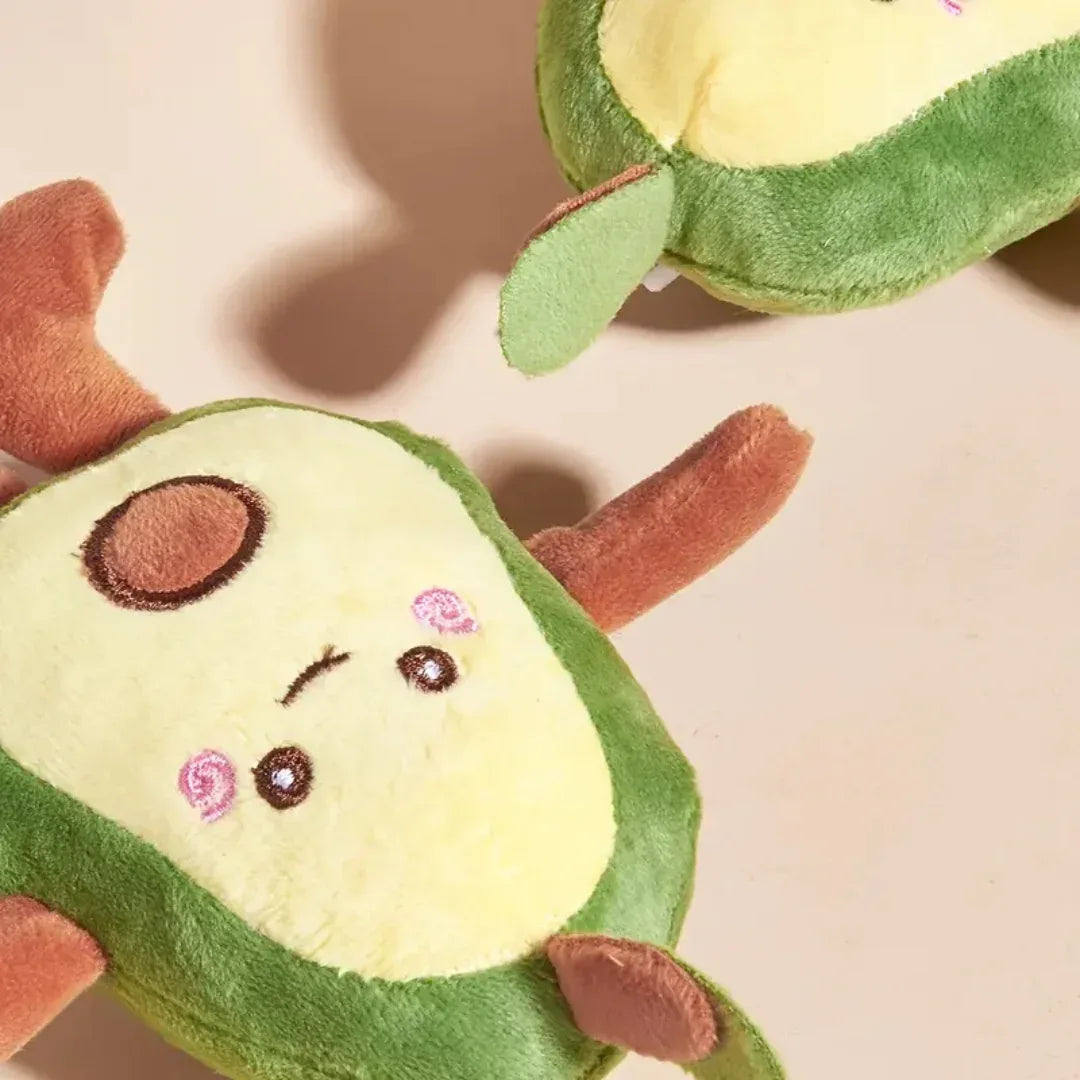 Interactief Avocado Pluche Hondenspeelgoed Duurzaam Kauwspeelgoed met Pieper voor Honden en Katten - Ruffy