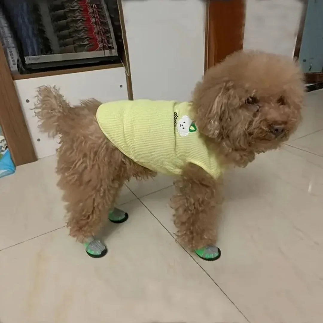 Antislipschoenen Voor Kleine Honden Beschermt Poten Comfortabel Ademende Materialen Veilig Rubber Polyester - Ruffy