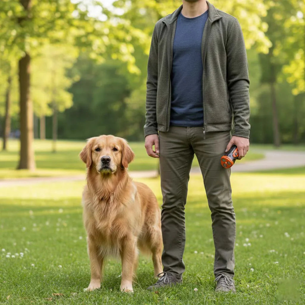 Hond Anti-Blaf Apparaat | Ultrasoon Trainingscontrole | 16,4m Bereik & Zaklamp - Ruffy