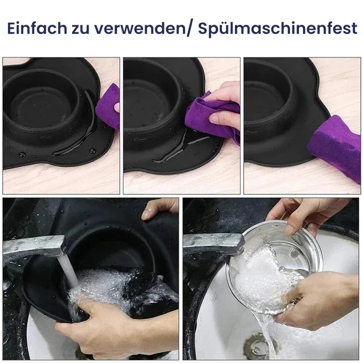 Milieuvriendelijke antislip voerbakken van siliconen en roestvrij staal – duurzaam en gemakkelijk schoon te maken - Ruffy