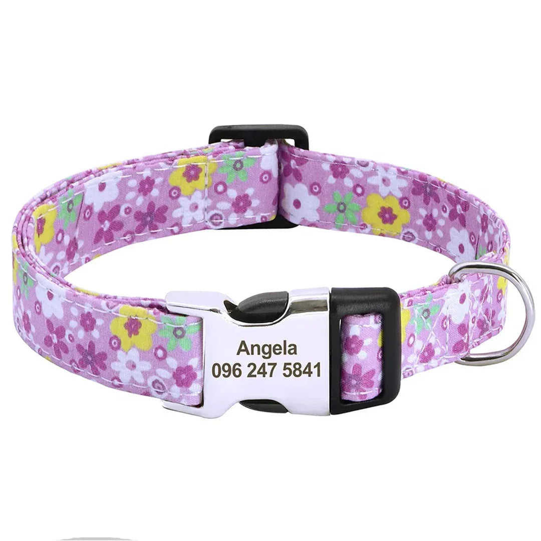 Gepersonaliseerde nylon halsband met snelsluiting. Duurzaam verstelbaar ontwerp voor veiligheid en comfort - Ruffy
