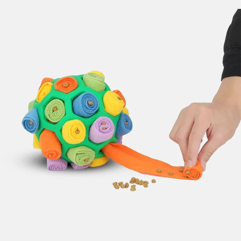 Snuffelbal Honden Puzzelspeelgoed | Mentale Stimulatie & Snoepjesspel | Duurzaam Poolse Fleece - Ruffy