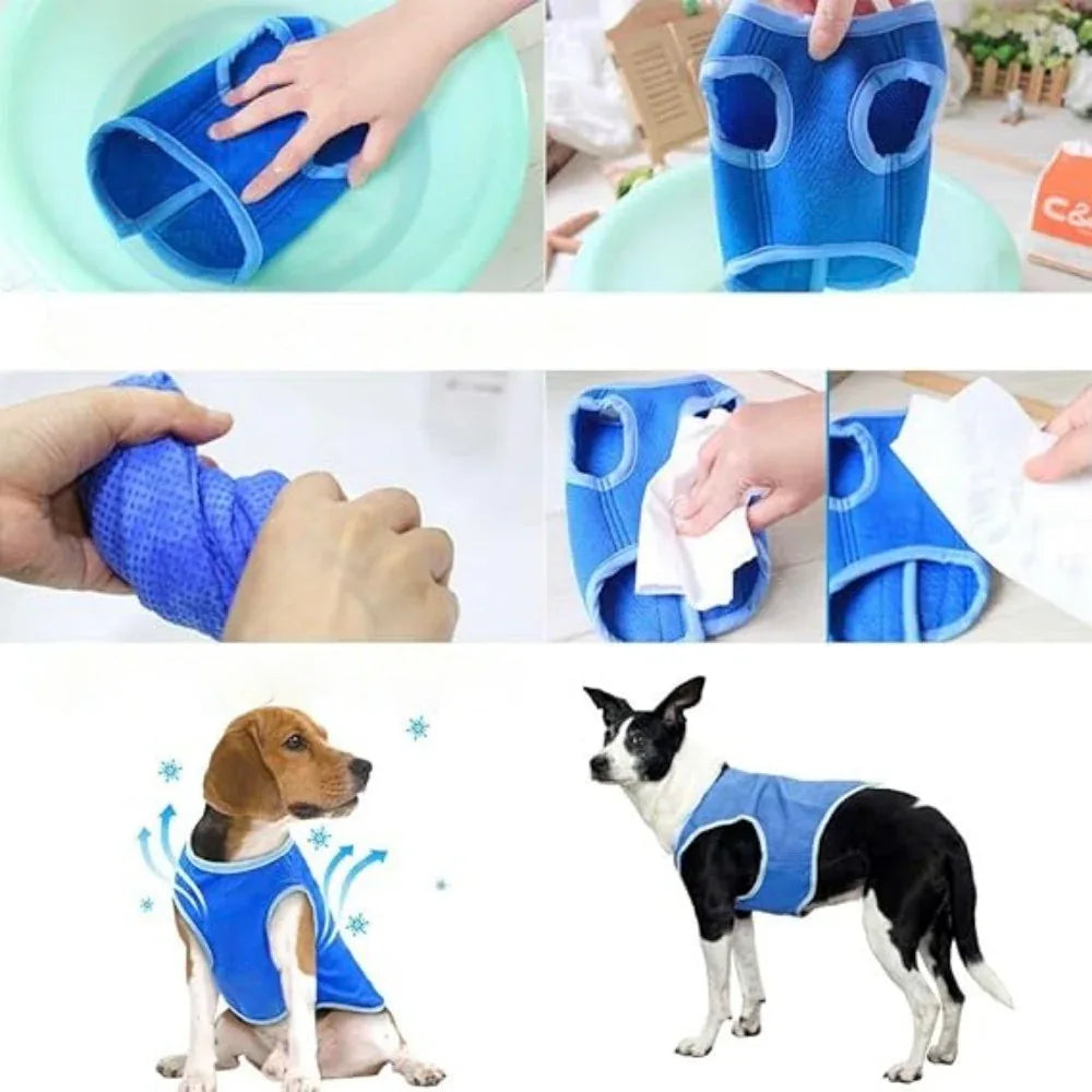 Ultiem Koelvest voor Honden 3-Laags Microvezel Verstelbaar Lichtgewicht Beschikbaar in XS tot L - Ruffy