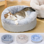 Pluche rond ligbed voor katten en kleine honden Kalmerende Nest ontwerp Duurzaam en gemakkelijk schoon te maken 50cm of 60cm - Ruffy