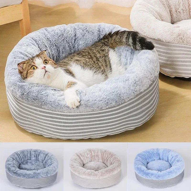 Pluche rond ligbed voor katten en kleine honden Kalmerende Nest ontwerp Duurzaam en gemakkelijk schoon te maken 50cm of 60cm - Ruffy
