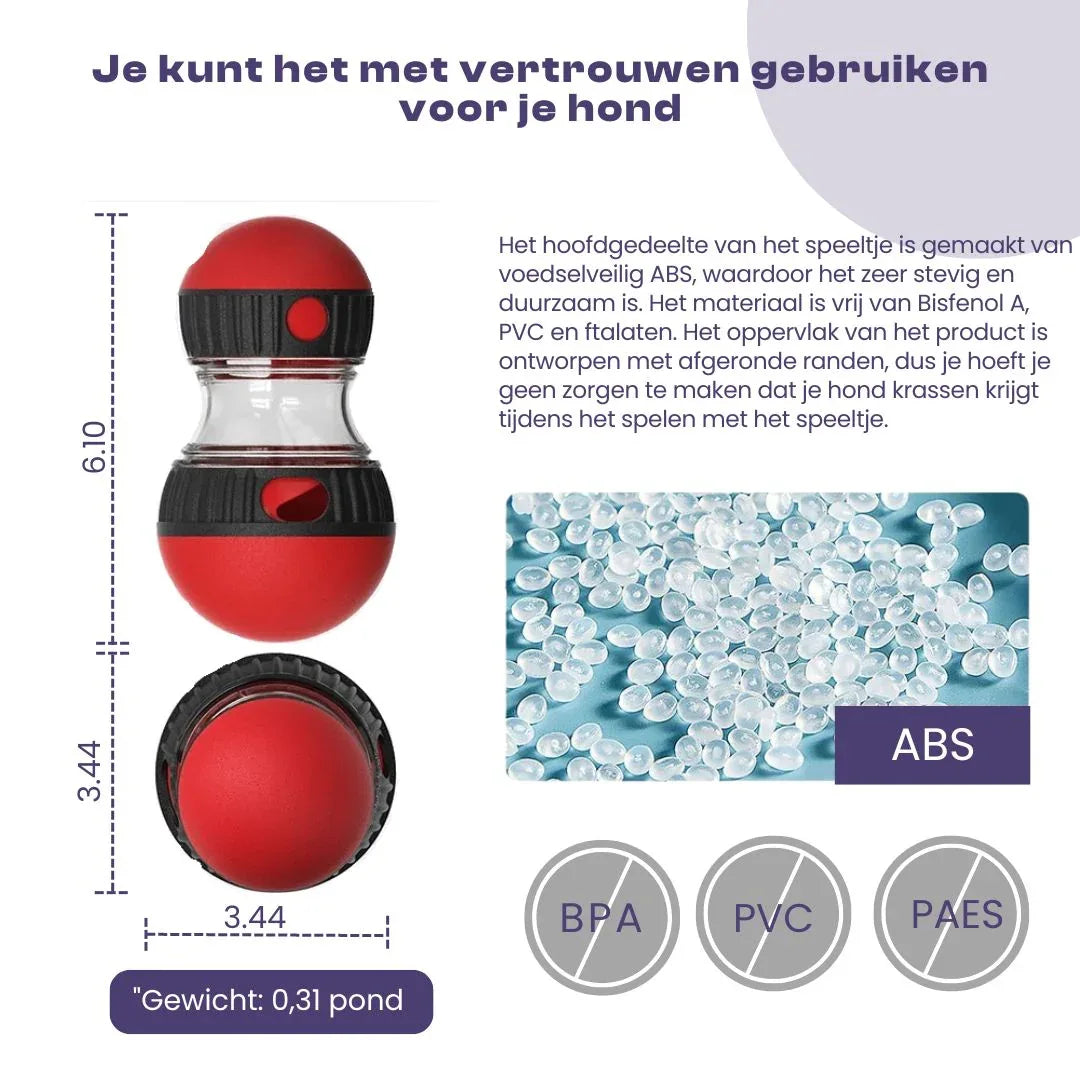 Interactief Achtervolgingsspeeltje voor Honden Halterontwerp Mentale Stimulatie en Beweging - Ruffy