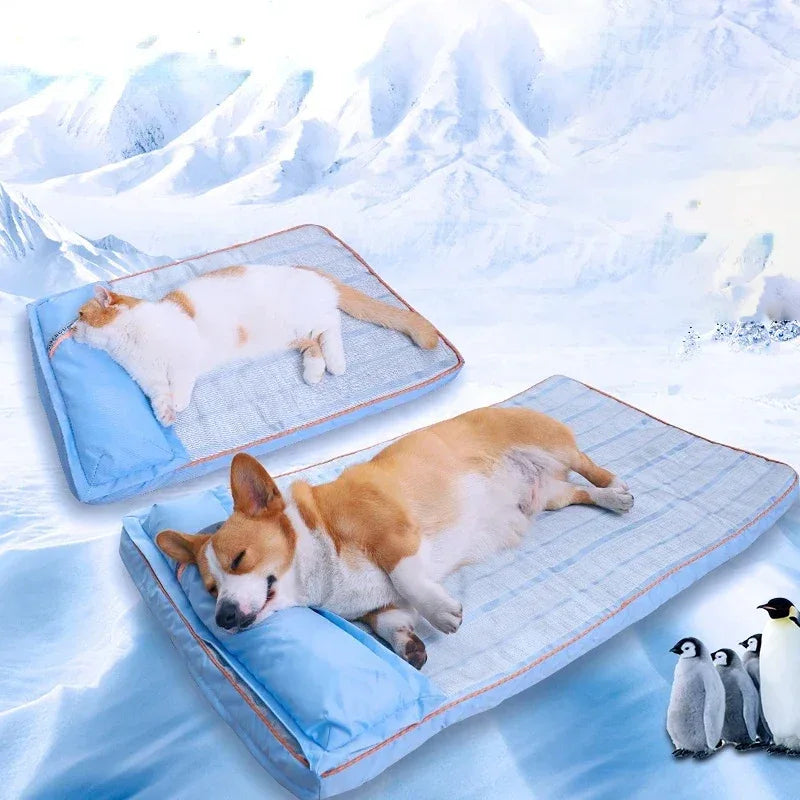 Koel Hondenbed Met Gel Traagschuim Ademend Ondersteunend Ideaal Voor Zomer Beschikbaar in S M L XL - Ruffy