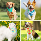 50 stuks levendige zomerhondenbandana's – zachte polyester driehoekssjaals voor huisdieren - Ruffy