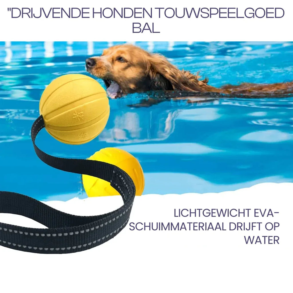 Hondentraining Rubber Bal met Touw - Ruffy