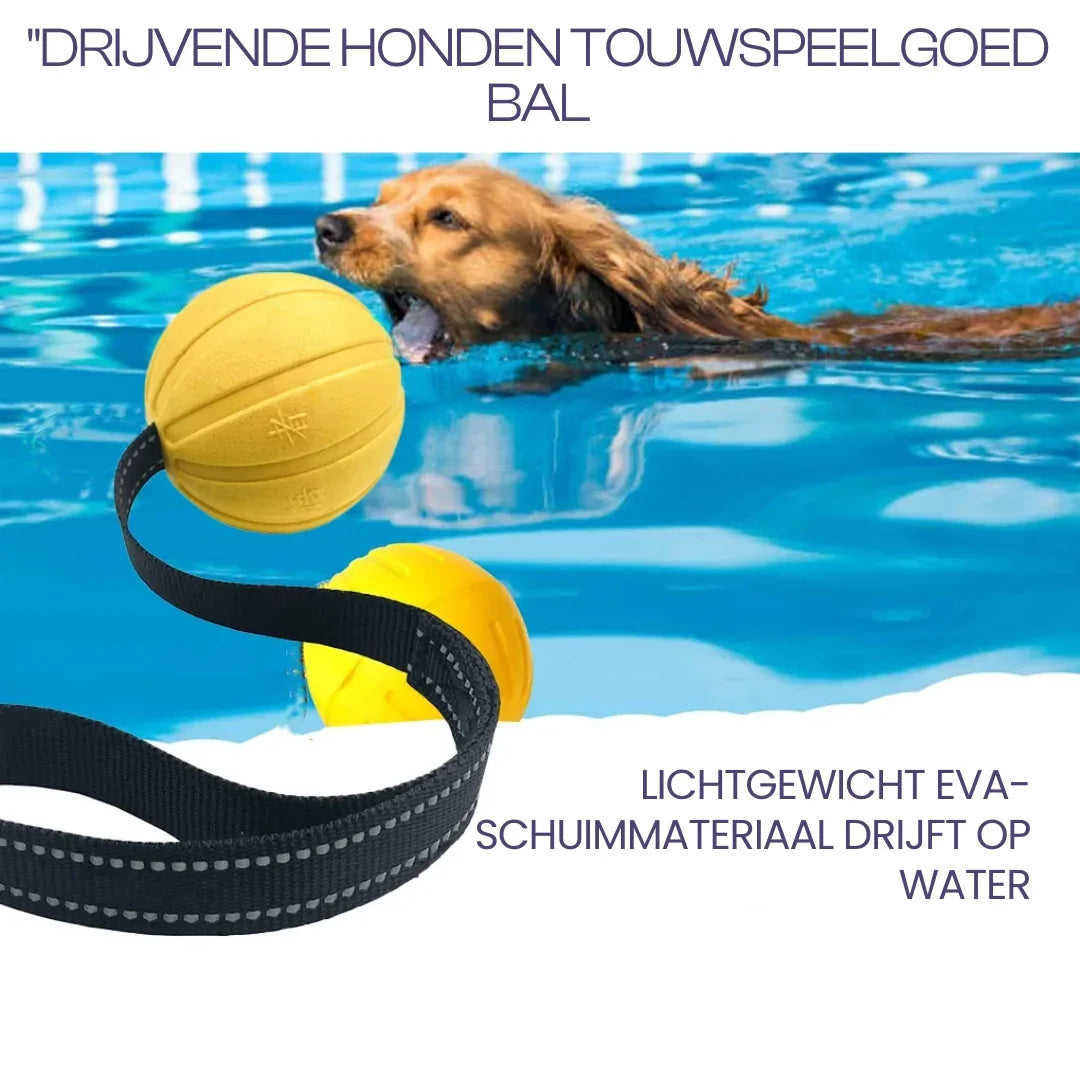 Hondentraining Rubber Bal met Touw - Ruffy