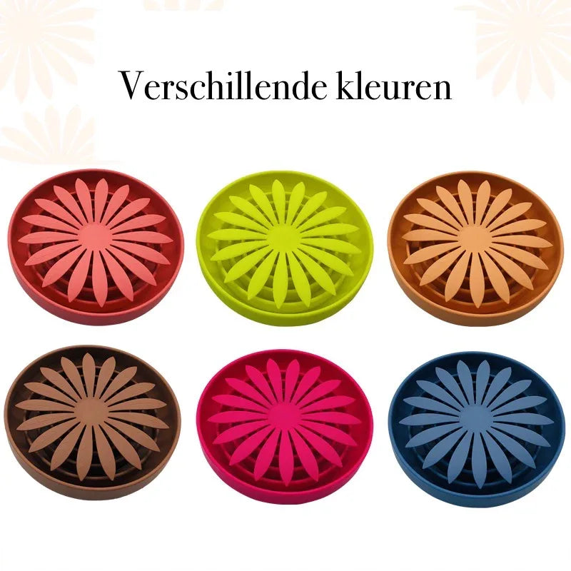 Multifunctionele puzzel hondenlik- en slowfeeder voerbak - anti-verstikking siliconen placemat 21x21cm - Ruffy