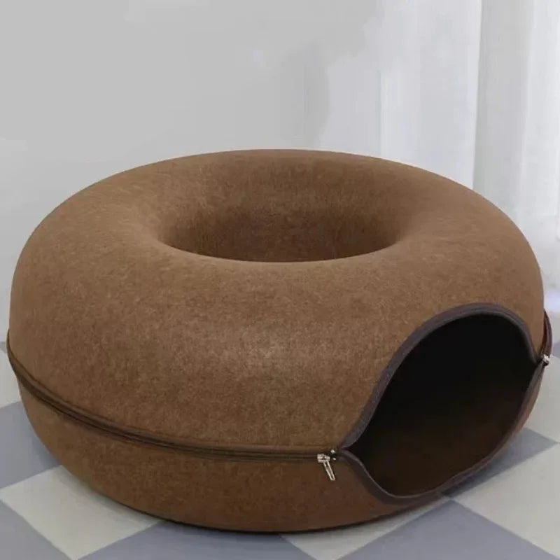 Knus Wollen Modern Kattentunnel Bed - Ruffy