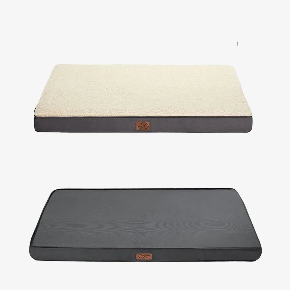 Groot Hondenbed | Pluche Traagschuim | Dubbelzijdig Ontwerp | Antislip Basis - Ruffy