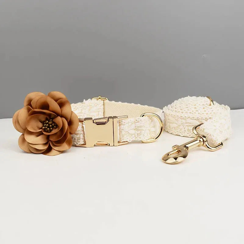Gepersonaliseerde Sjieke Hondenhalsband En Riem - Ruffy