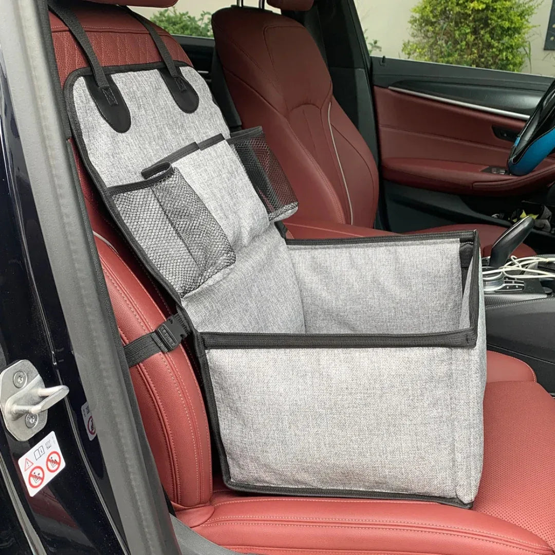 Premium Autostoel Voor Honden Met Opbergvakken Comfortabel Veilig Machinewasbaar Eenvoudige Installatie - Ruffy