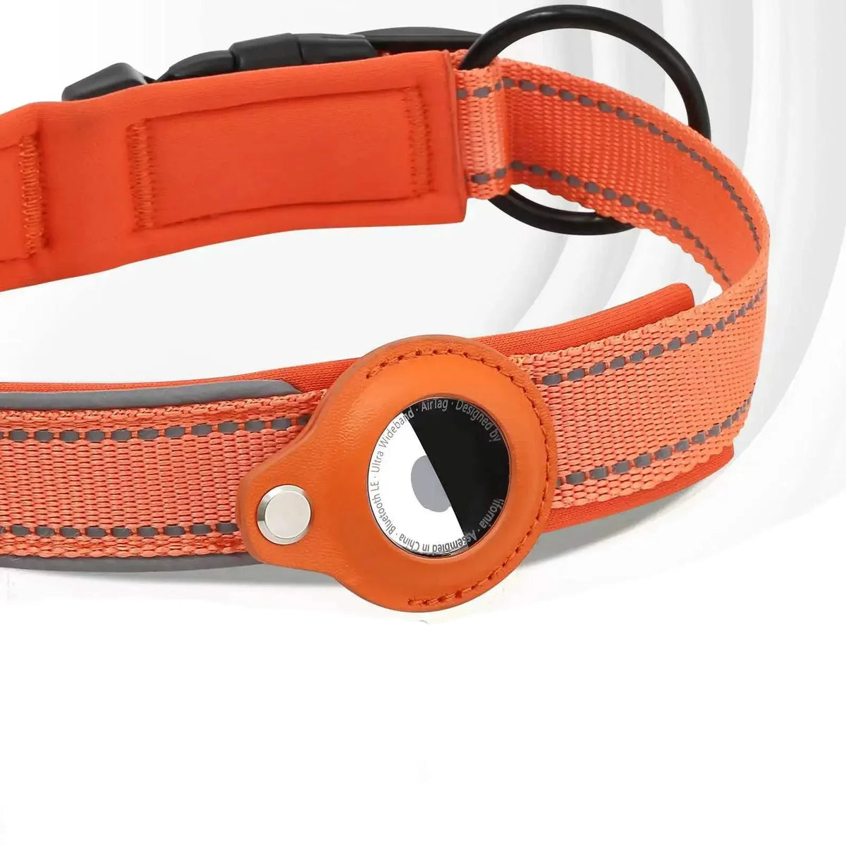 Hondenhalsband | Reflecterend Gevoerd Design | Nylon | Ingebouwde Trackerhouder - Ruffy