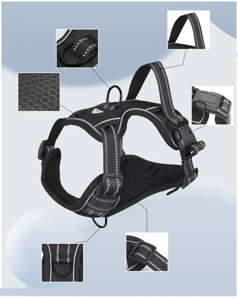 Nylon Ademend Hondentuig Met Snelsluiting - Ruffy