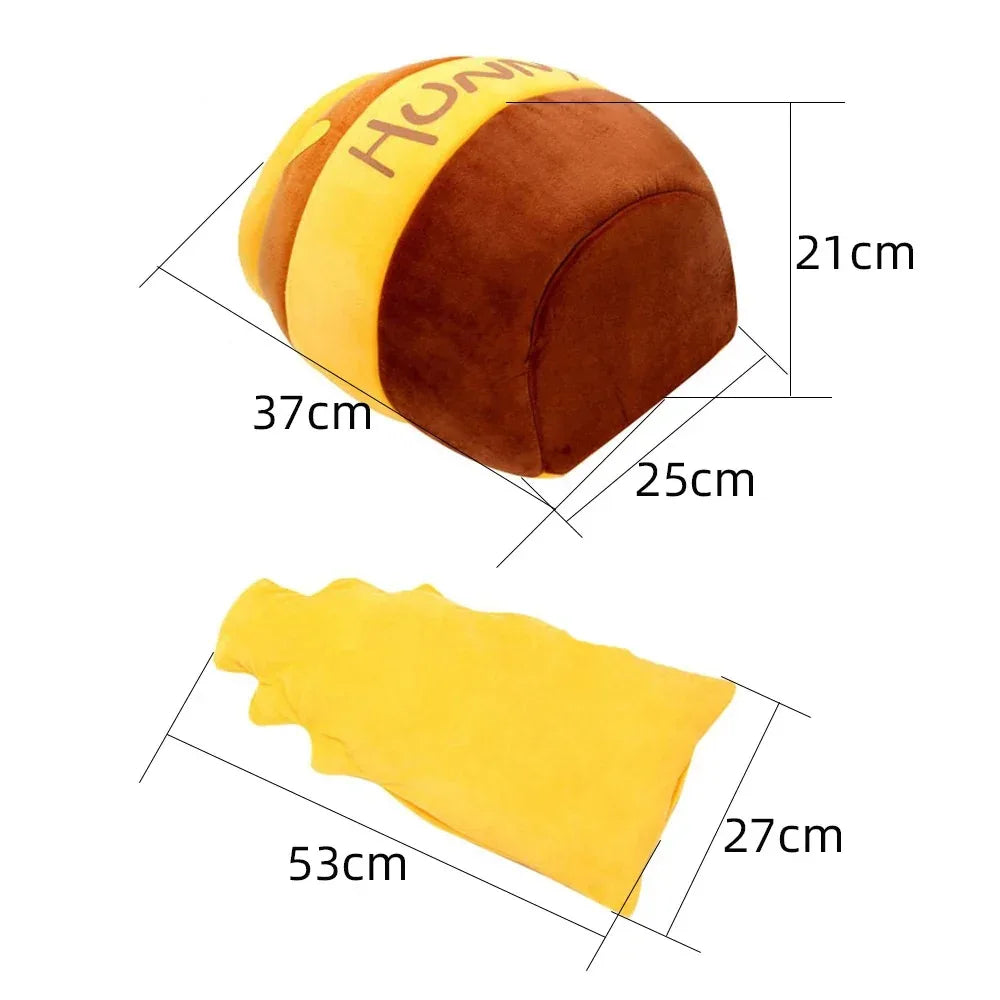 Kattengrot Halfgesloten Design Pluche Comfort Verwijderbare Kussenmat Stijlvol Geel - Ruffy
