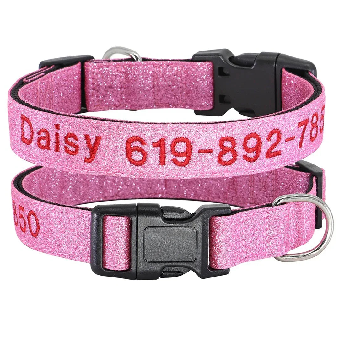 Op maat geborduurde halsband met duurzaam nylon verstelbaar ontwerp voor veiligheid en stijl - Ruffy
