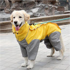 Honden Regenjas Jumpsuit | Waterdicht Gehoód Ontwerp | Verstelbare Pasvorm - Ruffy