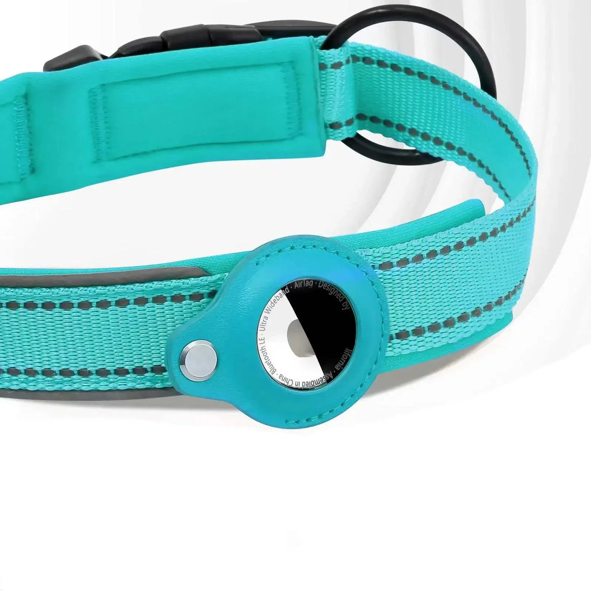 Hondenhalsband | Reflecterend Gevoerd Design | Nylon | Ingebouwde Trackerhouder - Ruffy