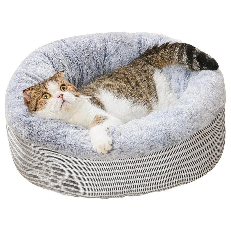 Pluche rond ligbed voor katten en kleine honden Kalmerende Nest ontwerp Duurzaam en gemakkelijk schoon te maken 50cm of 60cm - Ruffy