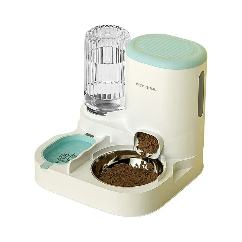 Automatische voer- en waterdispenser voor huisdieren Grote capaciteit Duurzaam kunststof Eenvoudig schoon te maken voor honden en katten - Ruffy