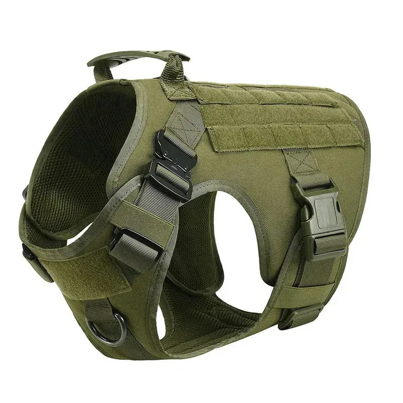 Duurzaam Molle-Systeem Hondenharnas – Robuust 1050D Nylon met Verbeterde Controle en Snelontgrendelbare Gespen - Ruffy
