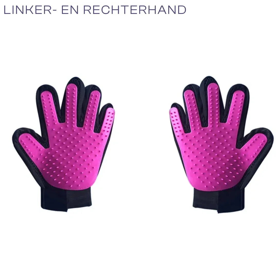 Handschoenborstel Honden en Katten Ontharen Verzorging Zachte Massage Comfortabel Rubber Duurzaam (2+2 GRATIS) - Ruffy