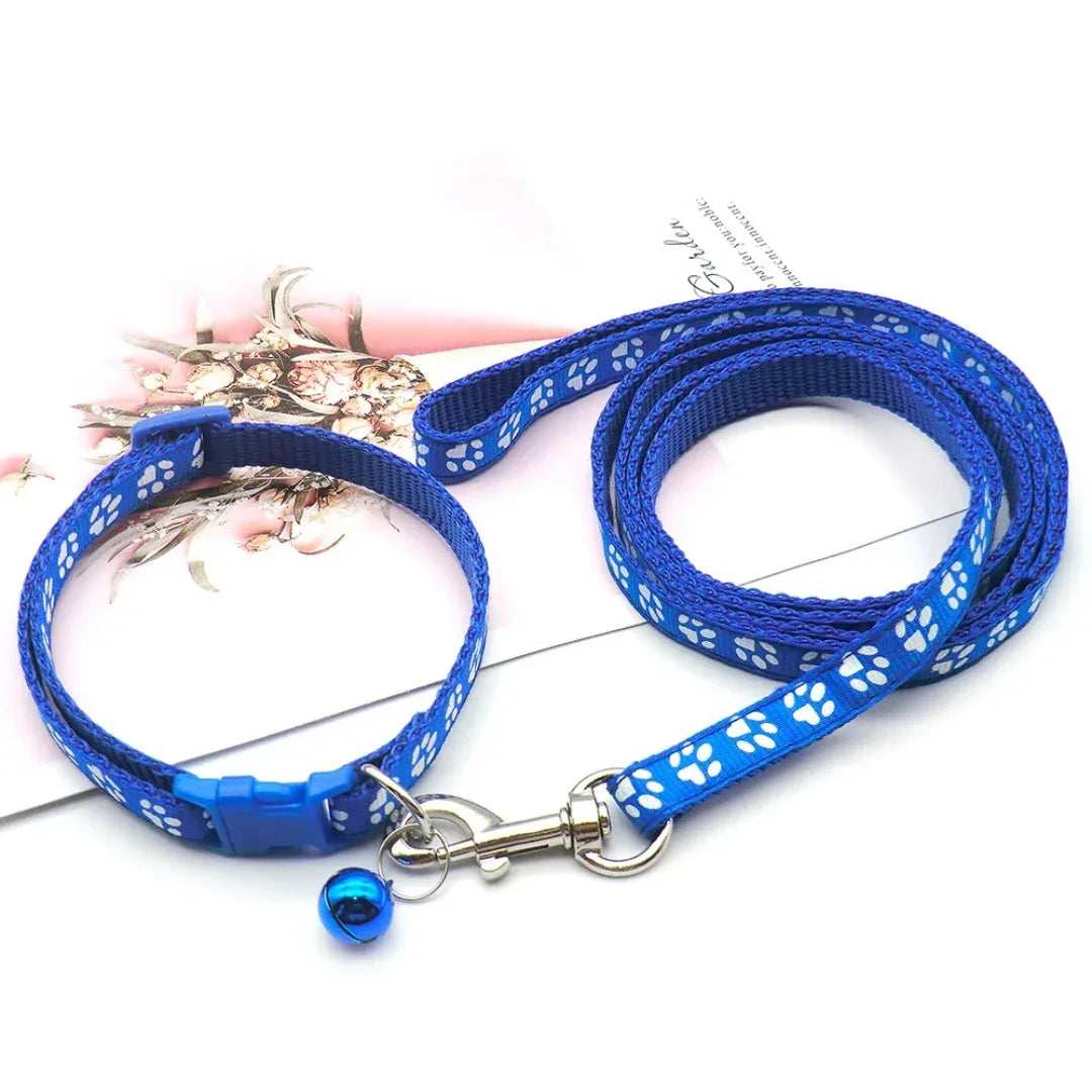 Pootafdruk Honden Halsband en Leiband Set - Ruffy