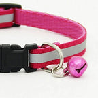 Reflecterende kattenhalsband met veiligheidsgesp, verstelbaar nylon bandje en bel - Ruffy