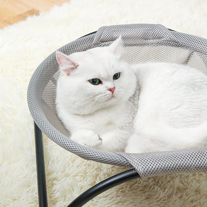 Verhoogde Slaapbank voor Katten Verkoelend Comfort Afneembaar Ontwerp Stijlvol 43x43x24cm - Ruffy