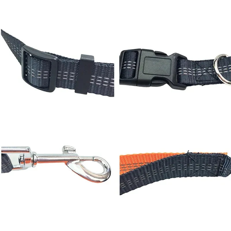 Hands-Free Elastische Hondenriem | Reflecterend | Verstelbare Lengte | Schokabsorberend | Duurzaam Nylon - Ruffy
