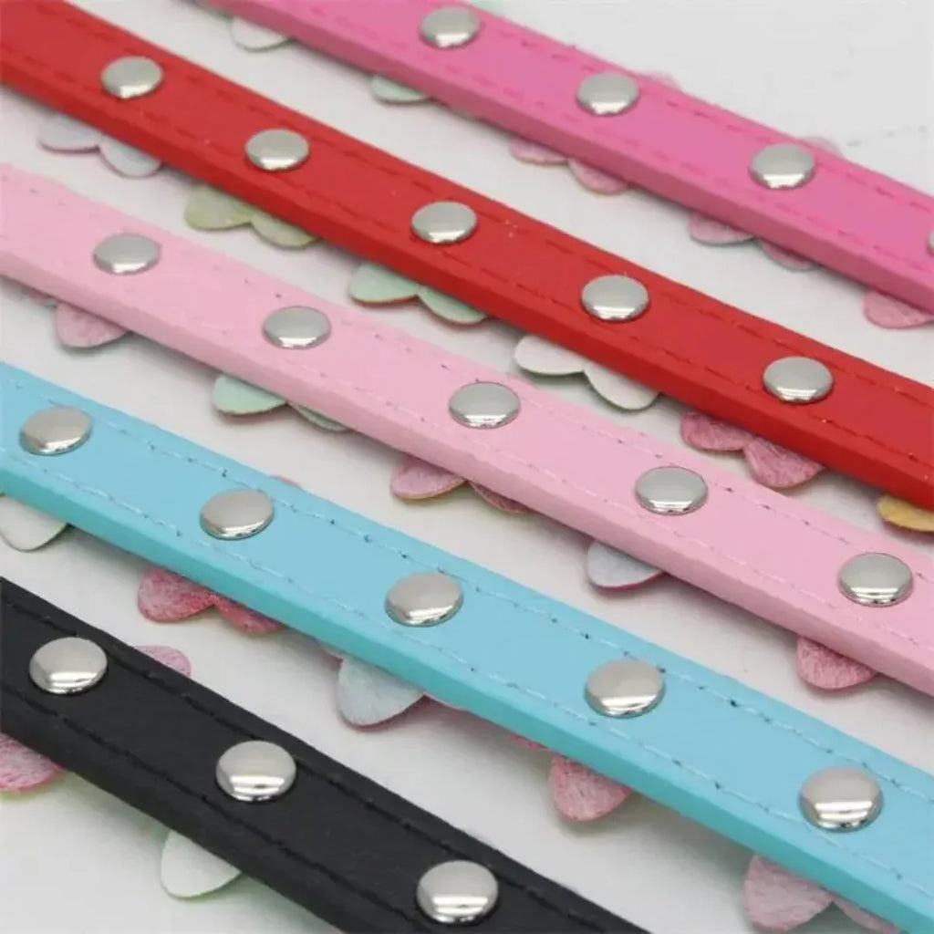 Bloemen leren hondenhalsband - Ruffy
