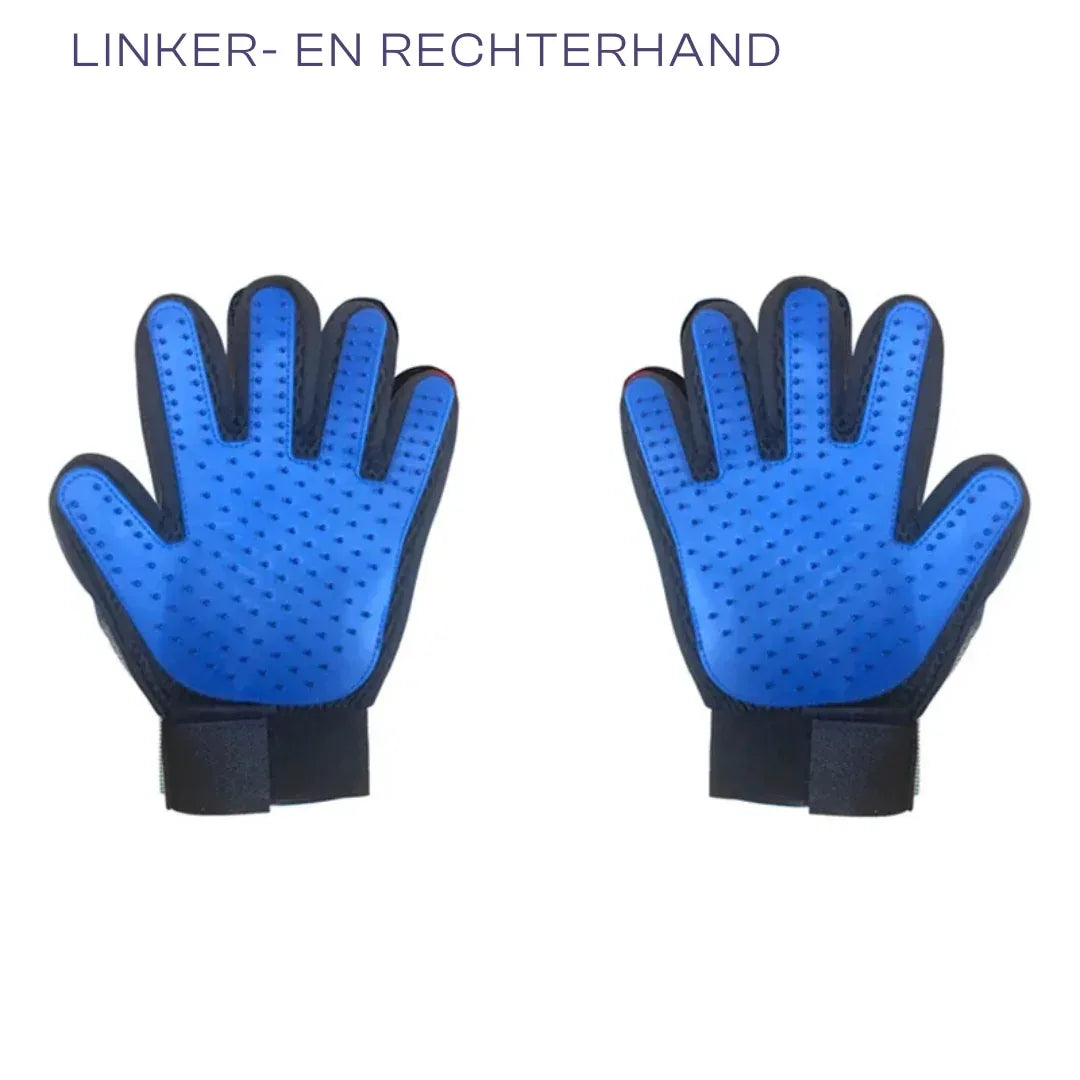 Handschoenborstel Honden en Katten Ontharen Verzorging Zachte Massage Comfortabel Rubber Duurzaam (2+2 GRATIS) - Ruffy