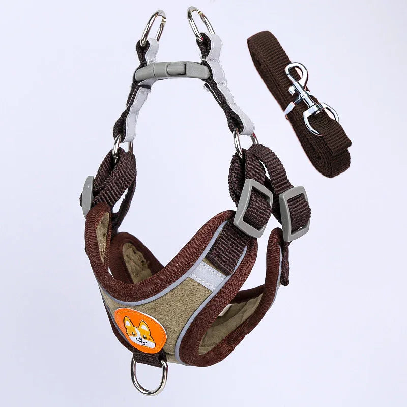 Reflecterend Hondenharnas Voor Kleine Honden Veiligheid Comfort Verstelbaar Dubbele Vergrendeling Polyestermix - Ruffy