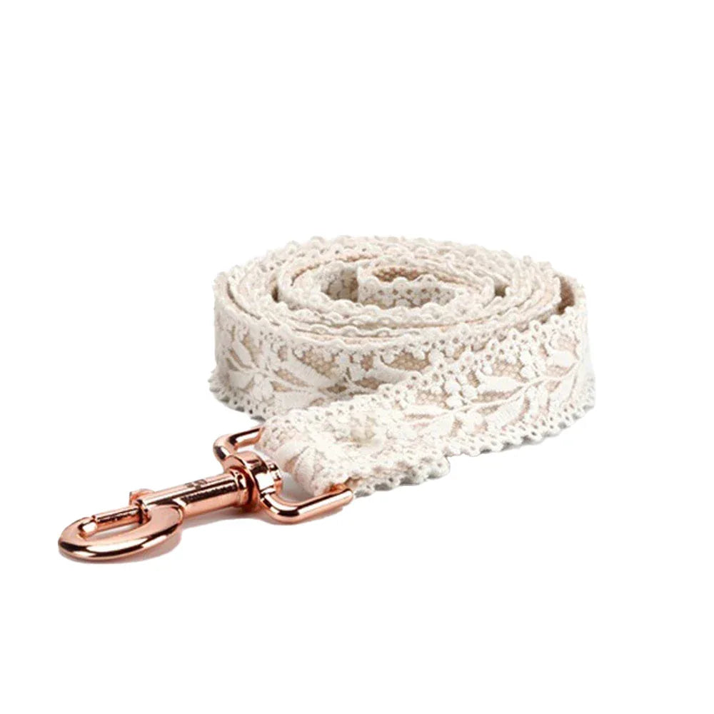 Cotton Lace Hondenhalsband en Leiband Set Verstelbaar en Duurzaam Met Elegant Ontwerp - Ruffy