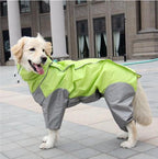 Honden Regenjas Jumpsuit | Waterdicht Gehoód Ontwerp | Verstelbare Pasvorm - Ruffy