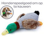 Pluche Eendje Kauw Speelgoed Piepende Geluiden Gebitsverzorging Duurzaam Veilig Voor Honden - Ruffy