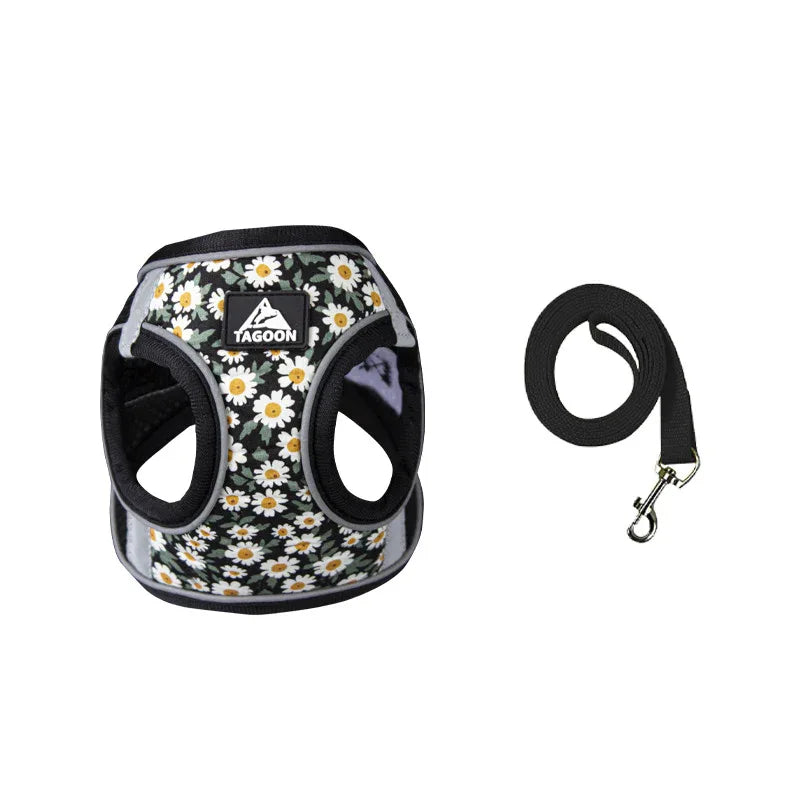 Ademend Nylon Mesh Kat en Puppy Harnas Verstelbaar Comfortabel Lichtgewicht Stijlvol Veilig Voor Dagelijkse Wandelingen - Ruffy