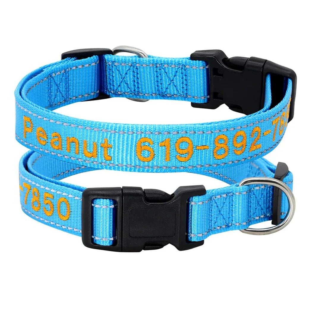 Op maat geborduurde halsband met duurzaam nylon verstelbaar ontwerp voor veiligheid en stijl - Ruffy